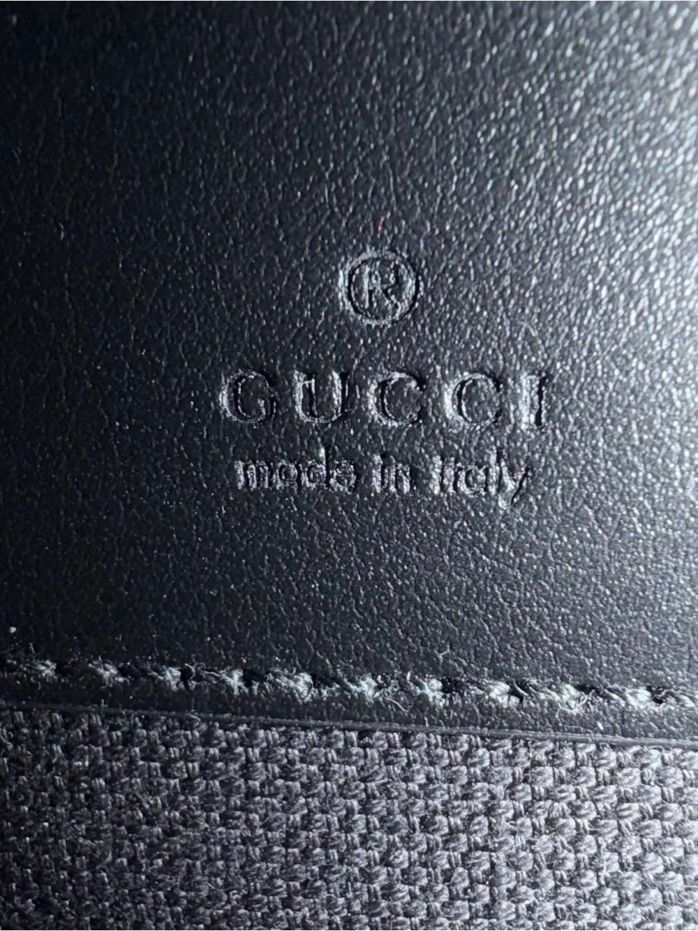 GUCCI Black GG Canvas Mini Messenger Bag